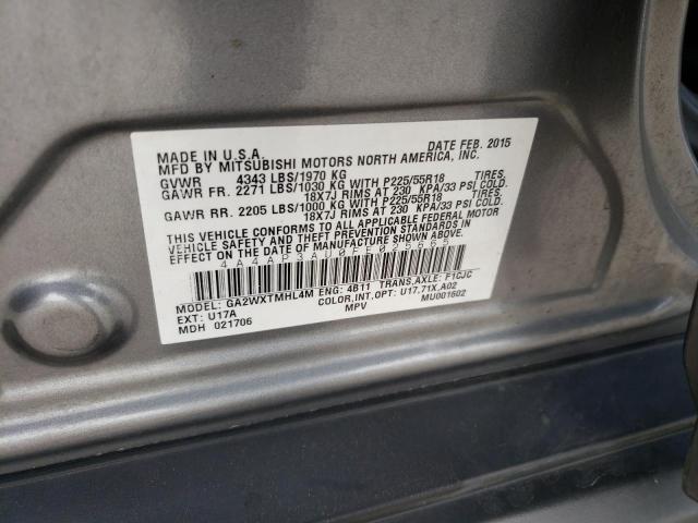 Photo 10 from auction – 2015 MITSUBISHI OUTLANDER with VIN 4A4AP3AU0FE025665