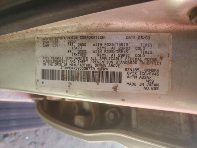 Photo 10 from auction – 2000 TOYOTA 4RUNNER with VIN JT3HM84R3Y0038773