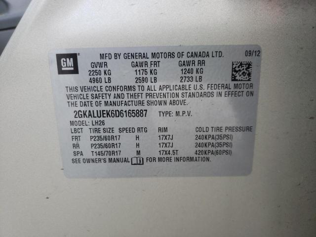 Photo 10 from auction – 2013 GMC TERRAIN SL with VIN 2GKALUEK6D6165887