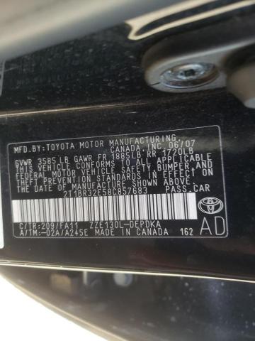 Photo 10 from auction – 2008 TOYOTA COROLLA CE with VIN 2T1BR32E58C857683