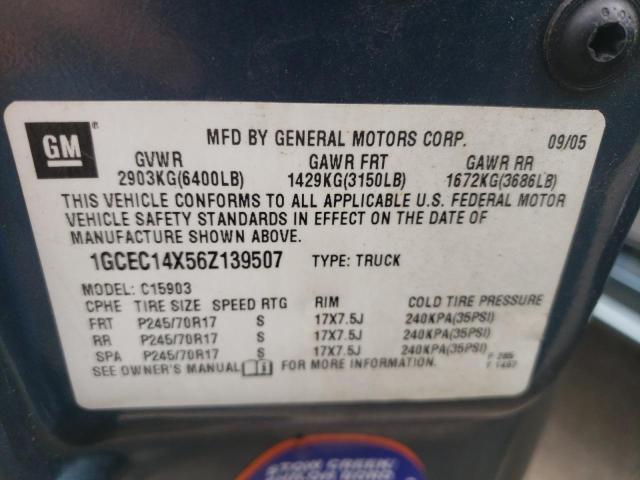 Photo 10 from auction – 2006 CHEVROLET SILVERADO with VIN 1GCEC14X56Z139507