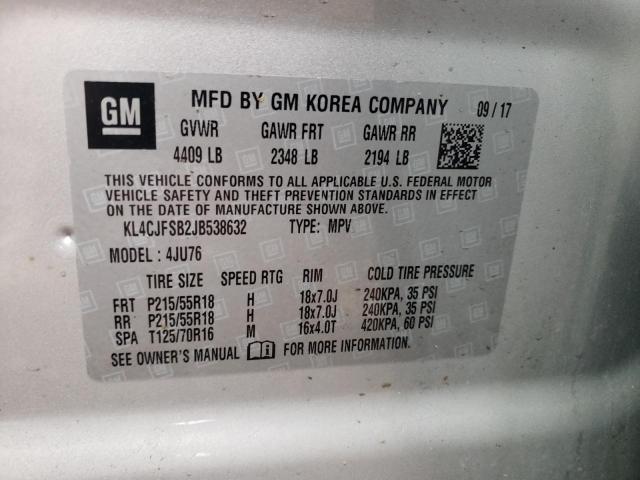Photo 10 from auction – 2018 BUICK ENCORE PRE with VIN KL4CJFSB2JB538632