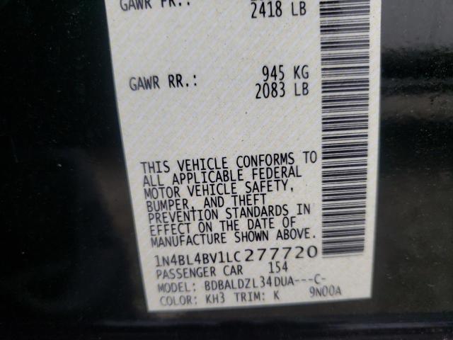 Photo 10 from auction – 2020 NISSAN ALTIMA S with VIN 1N4BL4BV1LC277720