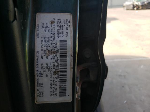 Photo 10 from auction – 2000 TOYOTA 4RUNNER SR with VIN JT3GN86R3Y0163777