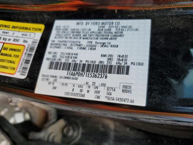 Photo 10 from auction – 2014 FORD FUSION SE with VIN 1FA6P0H71E5362376