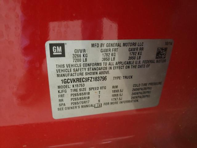 Photo 10 from auction – 2015 CHEVROLET SILVERADO with VIN 1GCVKREC9FZ183796