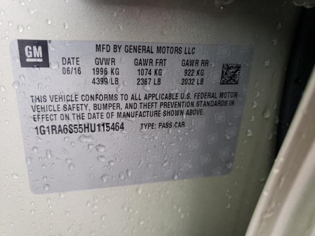 Photo 10 from auction – 2017 CHEVROLET VOLT LT with VIN 1G1RA6S55HU115464