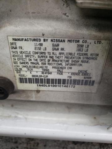 Photo 10 from auction – 2001 NISSAN ALTIMA XE with VIN 1N4DL01D01C146172