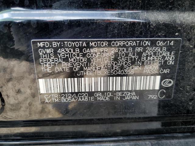 Photo 10 from auction – 2014 LEXUS GS 350 with VIN JTHBE1BLXE5040358