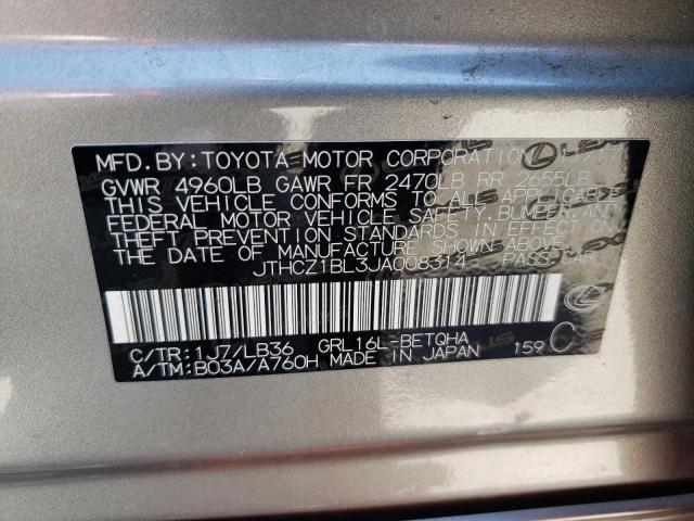 Photo 10 from auction – 2018 LEXUS GS 350 BAS with VIN JTHCZ1BL3JA008314