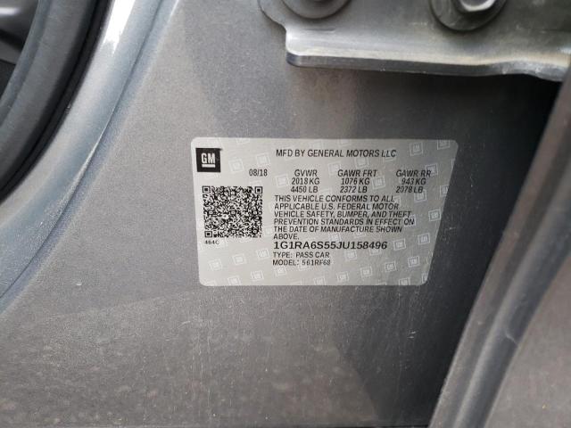 Photo 10 from auction – 2018 CHEVROLET VOLT LT with VIN 1G1RA6S55JU158496