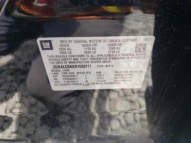 Photo 10 from auction – 2017 CHEVROLET EQUINOX LT with VIN 2GNALCEKXH1609711