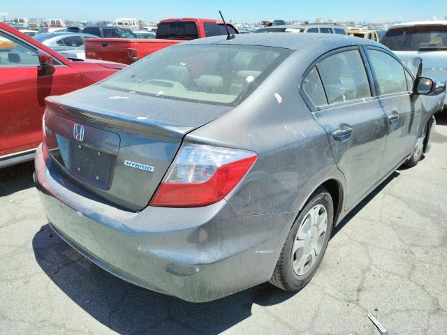 Photo 4 from auction – 2012 HONDA CIVIC HYBR with VIN JHMFB4F37CS010237