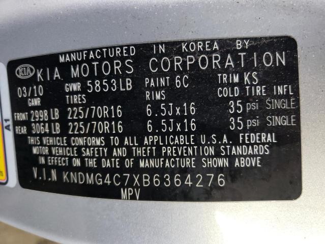Photo 10 from auction – 2011 KIA SEDONA LX with VIN KNDMG4C7XB6364276