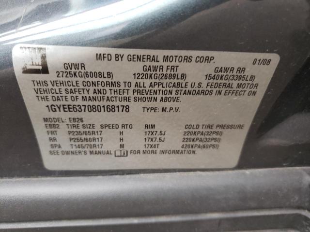 Photo 10 from auction – 2008 CADILLAC SRX with VIN 1GYEE637080168178
