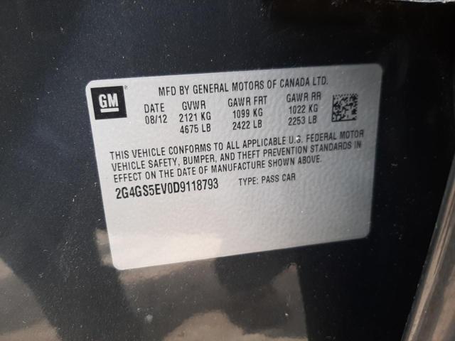 Photo 10 from auction – 2013 BUICK REGAL PREM with VIN 2G4GS5EV0D9118793