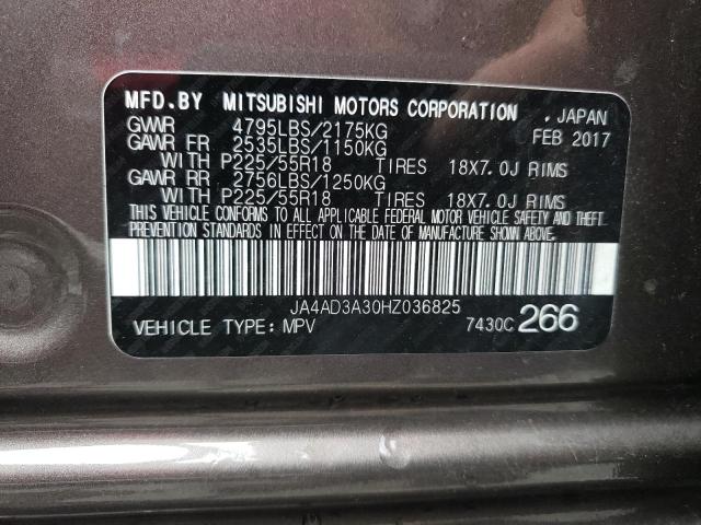 Photo 10 from auction – 2017 MITSUBISHI OUTLANDER with VIN JA4AD3A30HZ036825