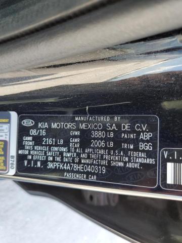 Photo 10 from auction – 2017 KIA FORTE LX with VIN 3KPFK4A78HE040319