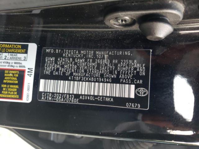 Photo 10 from auction – 2011 TOYOTA CAMRY BASE with VIN 4T1BF3EK4BU194946