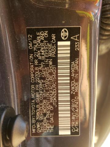 Photo 10 from auction – 2012 TOYOTA PRIUS with VIN JTDKN3DU9C1544231