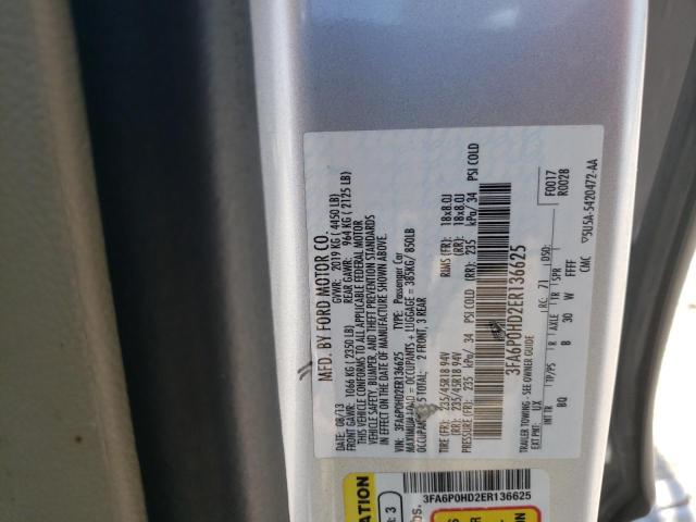 Photo 10 from auction – 2014 FORD FUSION SE with VIN 3FA6P0HD2ER136625