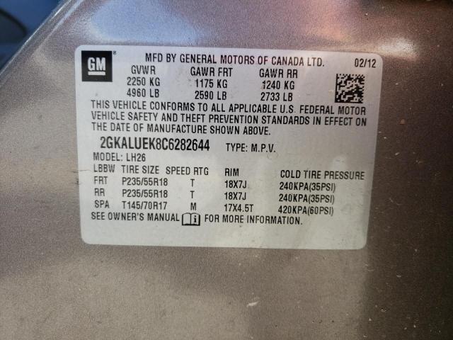 Photo 10 from auction – 2012 GMC TERRAIN SL with VIN 2GKALUEK8C6282644