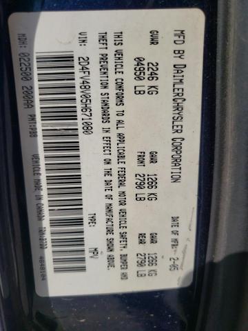 Photo 10 from auction – 2005 DODGE MAGNUM SXT with VIN 2D4FV48V05H671080