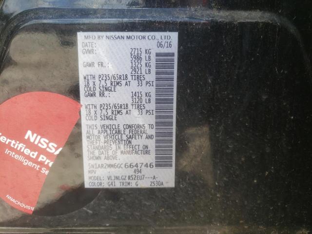 Photo 10 from auction – 2016 NISSAN PATHFINDER with VIN 5N1AR2MM6GC664746