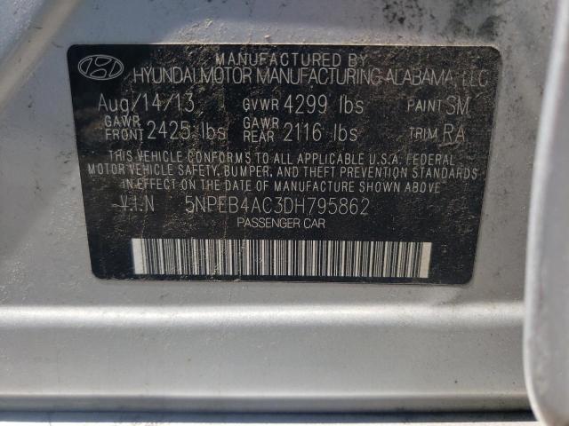 Photo 10 from auction – 2013 HYUNDAI SONATA GLS with VIN 5NPEB4AC3DH795862