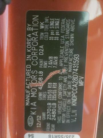 Photo 10 from auction – 2013 KIA SPORTAGE E with VIN KNDPCCA28D7431593