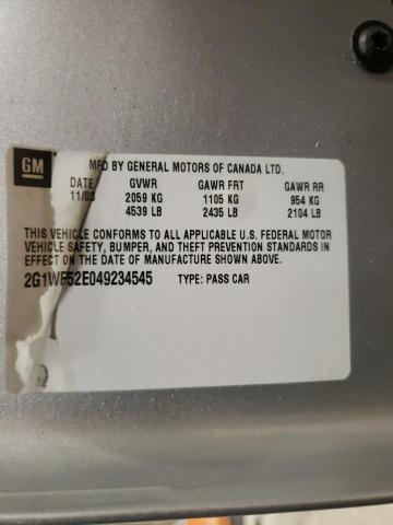 Photo 10 from auction – 2004 CHEVROLET IMPALA with VIN 2G1WF52E049234545