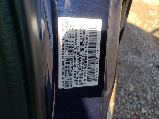 Photo 10 from auction – 2015 HONDA ODYSSEY EX with VIN 5FNRL5H66FB066745