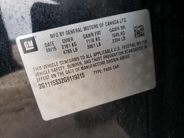 Photo 10 from auction – 2016 CHEVROLET IMPALA LT with VIN 2G1115S32G9119215