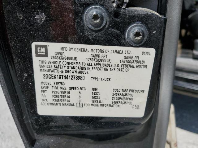Photo 10 from auction – 2004 CHEVROLET SILVERADO with VIN 2GCEK19T441278980