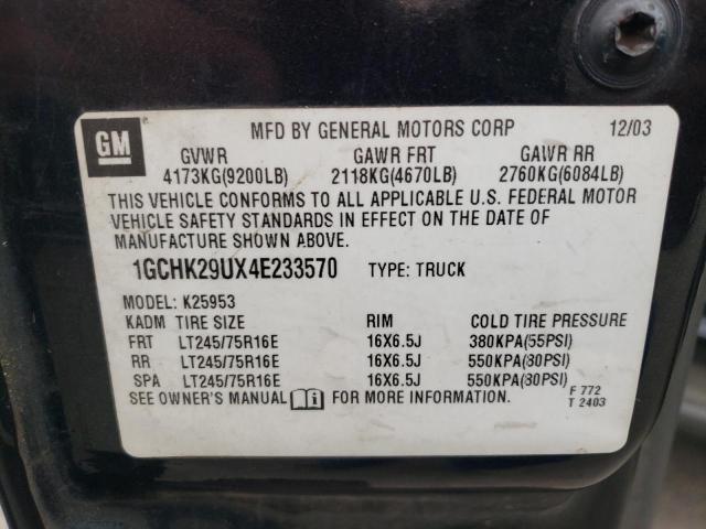Photo 10 from auction – 2004 CHEVROLET SILVERADO with VIN 1GCHK29UX4E233570