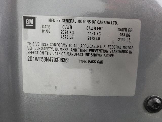 Photo 10 from auction – 2007 CHEVROLET IMPALA LT with VIN 2G1WT58N479308361