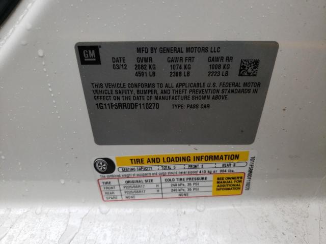 Photo 10 from auction – 2013 CHEVROLET MALIBU 2LT with VIN 1G11F5RR0DF110270