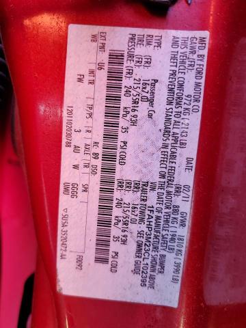 Photo 10 from auction – 2012 FORD FOCUS SEL with VIN 1FAHP3M23CL102395