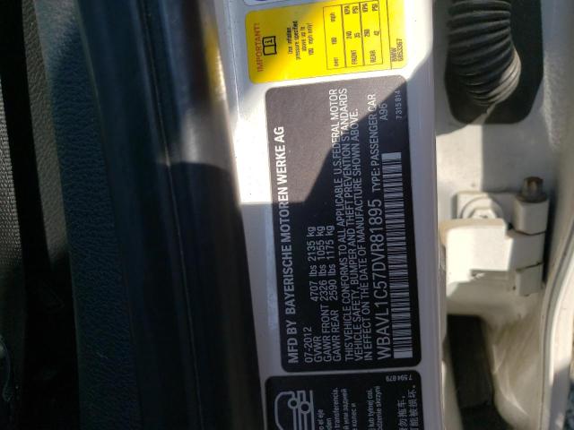 Photo 10 from auction – 2013 BMW X1 XDRIVE2 with VIN WBAVL1C57DVR81895