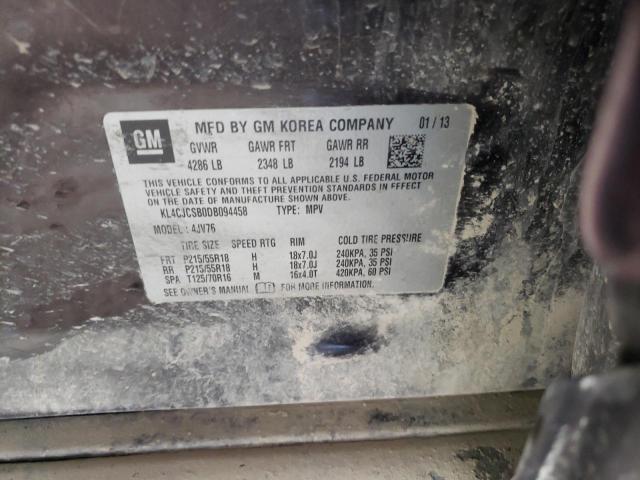 Photo 10 from auction – 2013 BUICK ENCORE with VIN KL4CJCSB0DB094458