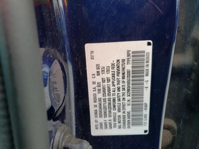 Photo 10 from auction – 2016 HONDA CR-V EX with VIN 3CZRM3H59GG703397