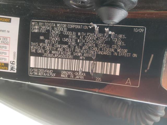 Photo 10 from auction – 2010 TOYOTA 4RUNNER SR with VIN JTEBU5JR5A5003080