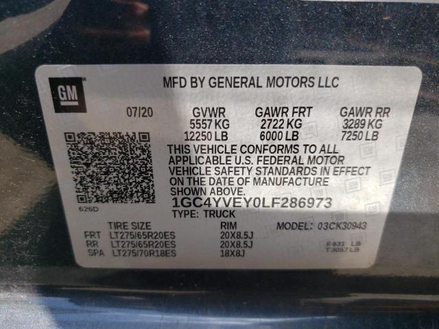 Photo 10 from auction – 2020 CHEVROLET SILVERADO with VIN 1GC4YVEY0LF286973