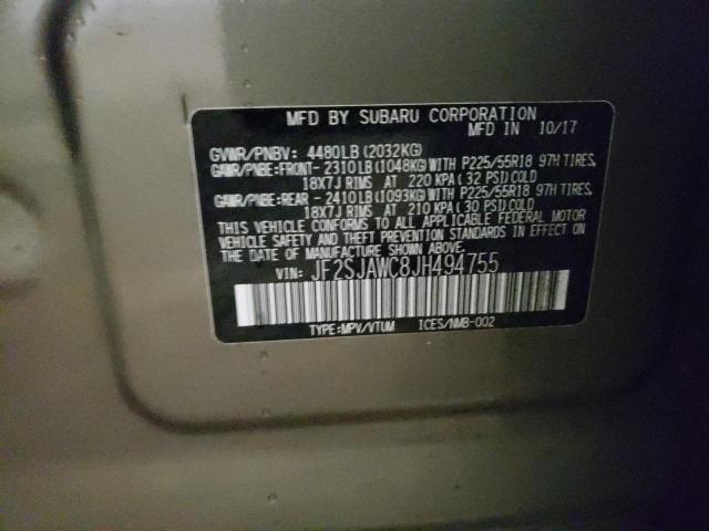 Фото 10 с аукциона – 2018 SUBARU FORESTER 2 с VIN JF2SJAWC8JH494755