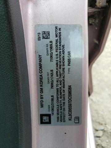 Photo 10 from auction – 2013 CHEVROLET SPARK LS with VIN KL8CB6S97DC596064