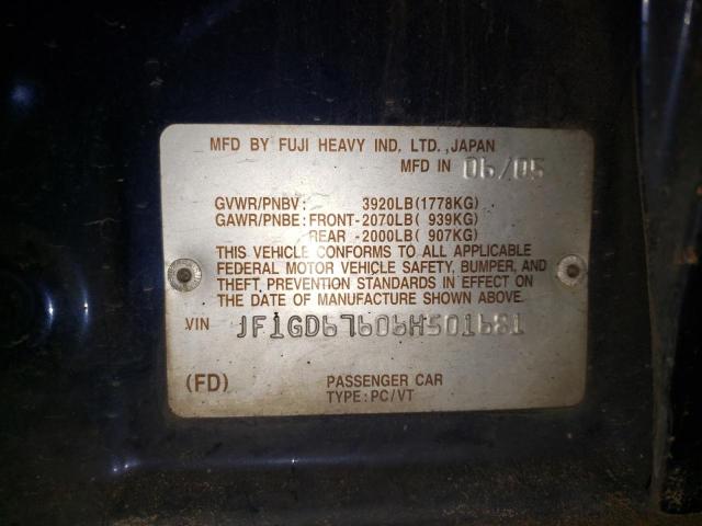 Photo 10 from auction – 2006 SUBARU IMPREZA 2. with VIN JF1GD67606H501681