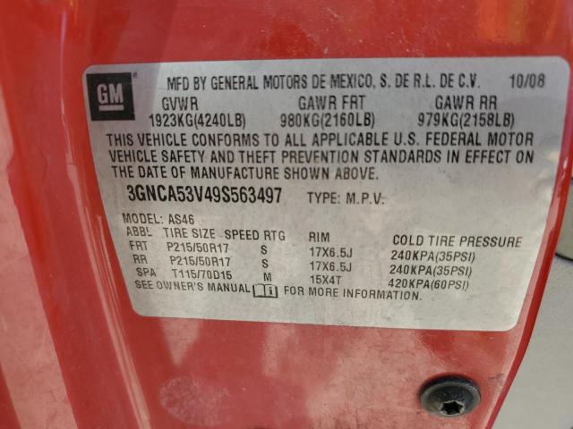Photo 10 from auction – 2009 CHEVROLET HHR LS with VIN 3GNCA13B99S621389