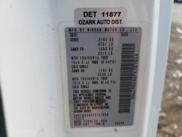 Photo 10 from auction – 2015 NISSAN NV200 2.5S with VIN 3N6CM0KN2FK707058
