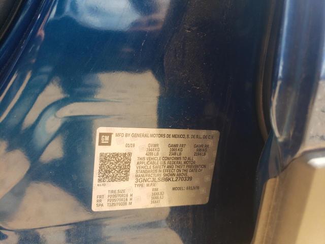 Photo 10 from auction – 2019 CHEVROLET TRAX 1LT with VIN 3GNCJLSB6KL270339