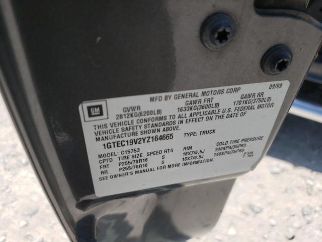 Photo 10 from auction – 2000 GMC NEW SIERRA with VIN 1GTEC19V2YZ164665